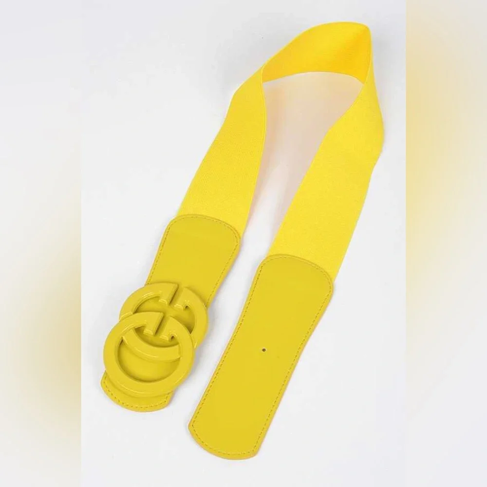 One Size Logo Elastic Statement Belt